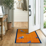 Playful Orange Foxes Kids Area Rug