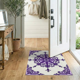 Purple Ornate Persian Mandala Rug