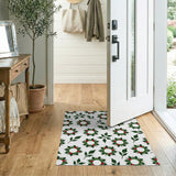 Festive Holly Wreath Pattern Area Rug