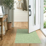 Delicate Fern Leaf Green Area Rug
