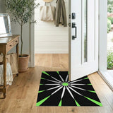Green Starburst Geometric Area Rug