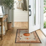 Southwestern Orange Sunburst Area Rug
