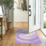Purple Hypnotic Purple Swirl Abstract Area Rug