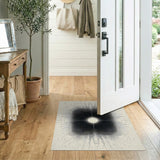 Radiant Starburst Black White Area Rug