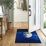 Moon Stars Night Sky Area Rug