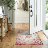 Blush Pink Floral Vintage No. 21 Area Rug
