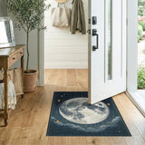 Celestial Full Moon Starry Night Rug