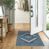 Blue Geometric Mandala Area Rug