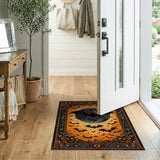 Full Moon Bats Halloween Persian Area Rug