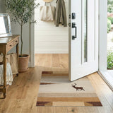 Striped Elk Silhouette Southwestern Rug