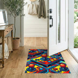 Arcade Joystick Multi-Color Area Rug