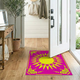 Ornate Sunburst Pink Area Rug