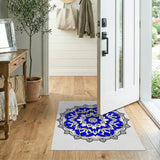 Intricate Blue Mandala Area Rug