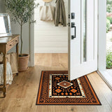 Orange Bold Orange Black Southwestern Geometric Rug