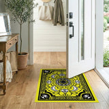 Vibrant Yellow Ornate Persian Area Rug