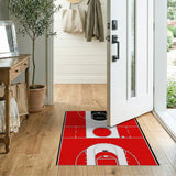 Red Basketball Court Area Rug