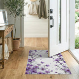 Purple Magnolia Blossom Area Rug