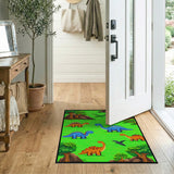 Pixel Art Dinosaur Adventure Area Rug