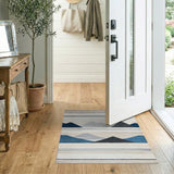 Blue Mountain Geometric Area Rug