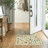 Vibrant ABC Alphabet Kids Cartoon Area Rug