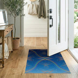 Rainbow Airplane Trails Abstract Area Rug