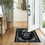 Mystical Grey Skull Oracle Area Rug