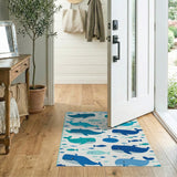 Whimsical Whales Ocean Kids Area Rug