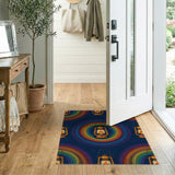 Multi-color and Patterns Rainbow Lantern Geometric Area Rug