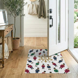 Nutcracker Soldiers Festive Pattern Area Rug