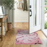 Pink Cherry Blossom Area Rug