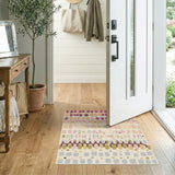 Modern Geometric Oval Multi-Color Area Rug