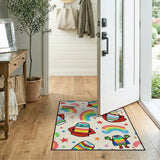 Rainbow Superhero Sock Heroes Kids Rug