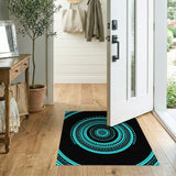 Teal Tribal Mandala Area Rug