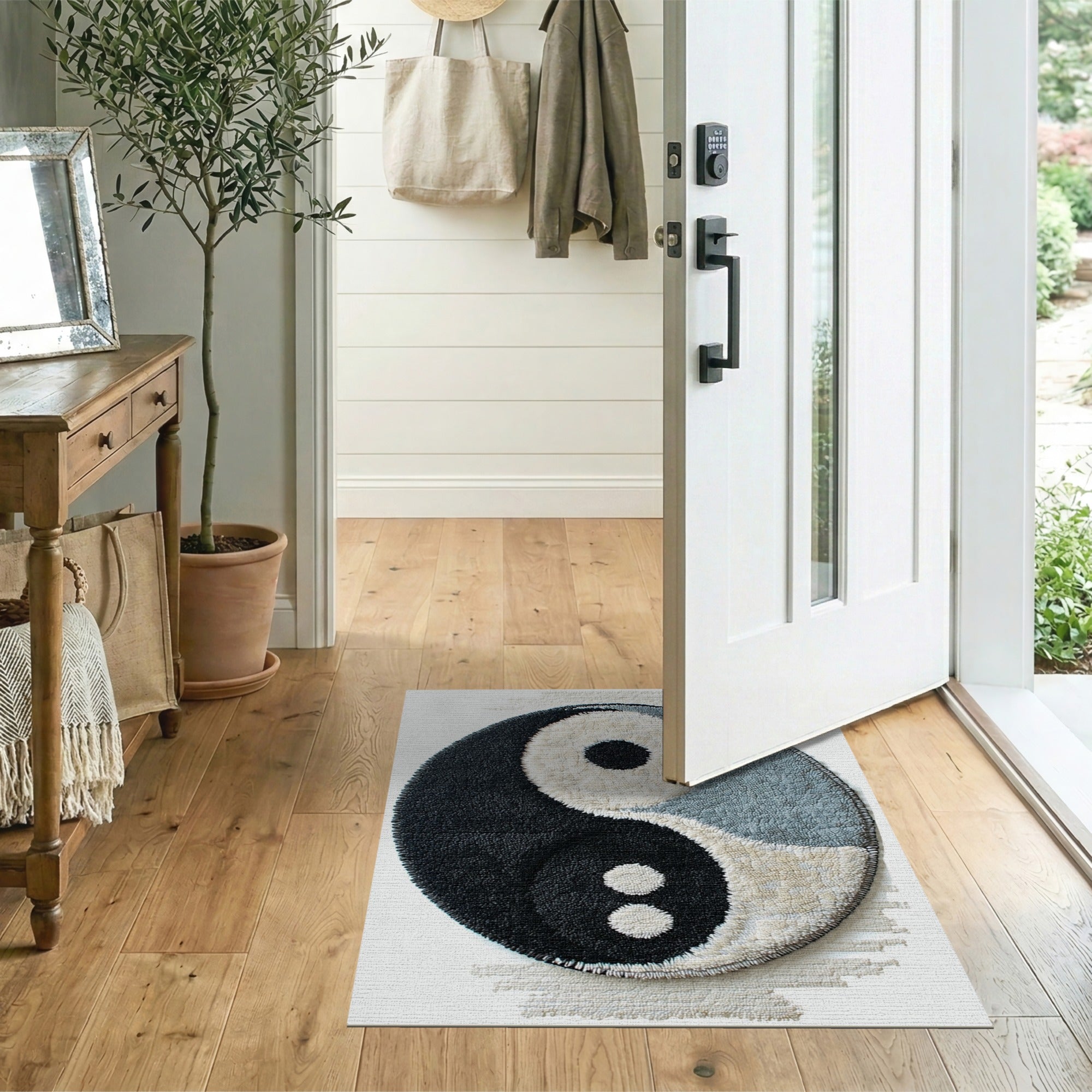 Yin-Yang Harmony Circular Area Rug