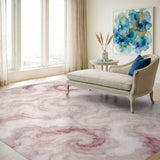 Pink Abstract Area Blush Pink Swirl Abstract Area Rug