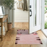 Cute Pink Cartoon Tiger Shag Area Rug