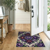 Purple Peony Mandala Area Rug
