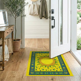 Vibrant Sun Mandala Heritage Tribal Rug