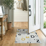 Modern Geometric Alphabet Area Rug