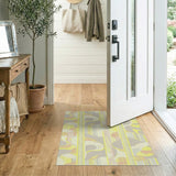 Yellow Abstract Geometric Area Rug
