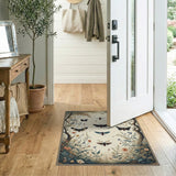 Vintage Butterfly Moth Garden Area Rug