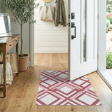 Geometric Modern Pink Geometric Lattice Area Rug