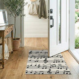 Musical Notes Sheet Music Area Rug