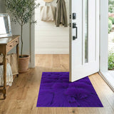 Purple Fibrous Spike Abstract Area Rug