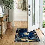 Moonlit Celestial Path Art Deco Area Rug
