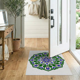 Intricate Blue Green Mandala Persian Area Rug