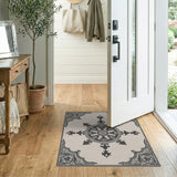 Ornate Black Mandala Persian Rug