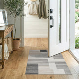 Geometric Modern Beige and Neutral Modern Beige Grey Geometric Block Area Rug