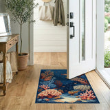 Vibrant Coral Reef Underwater Area Rug