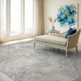 Abstract Area Grey Abstract Marble Swirl Area Rug